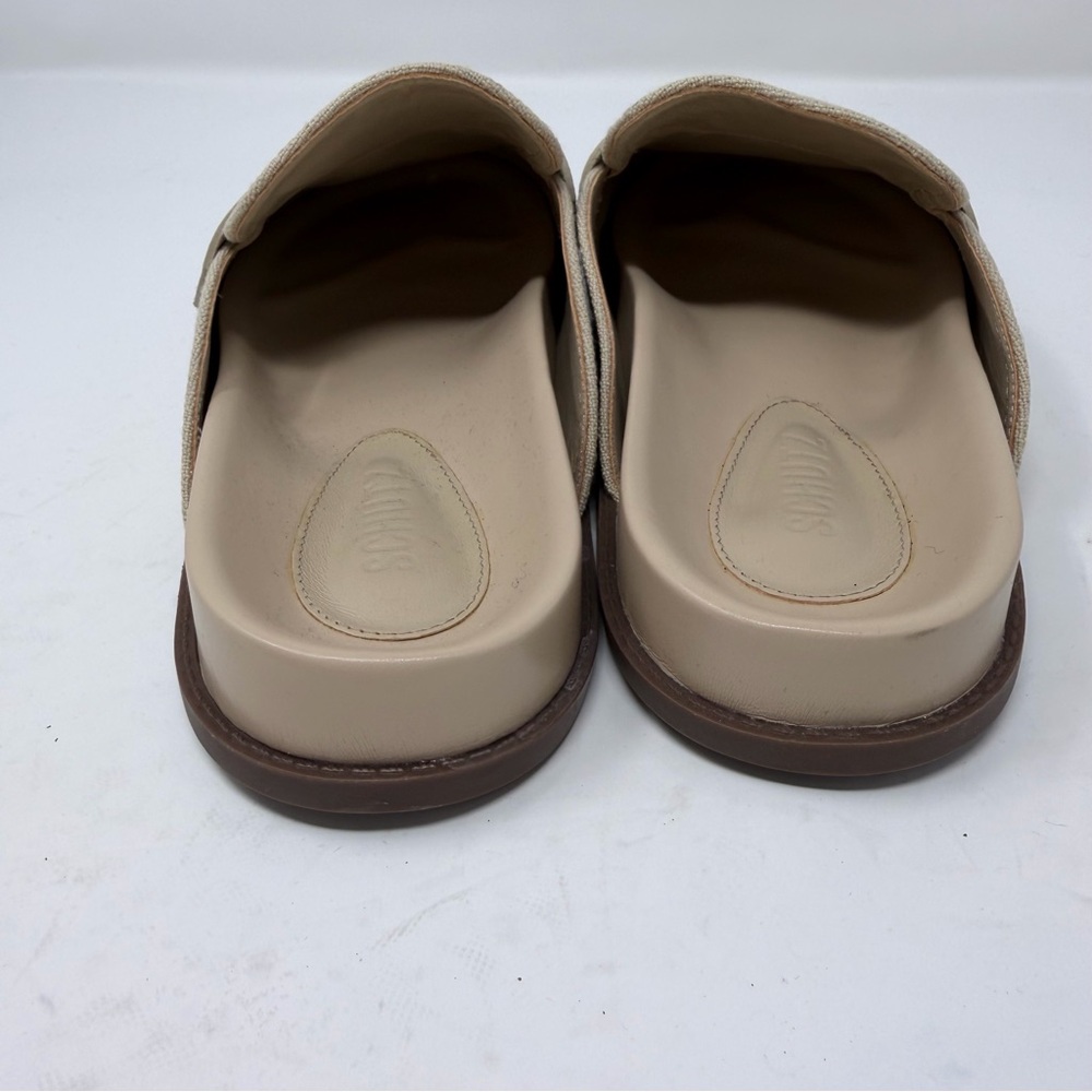 Schutz Ava Linen Flat Loafer Mule Womens Sandal Womens Size 11 - Picture 5 of 10